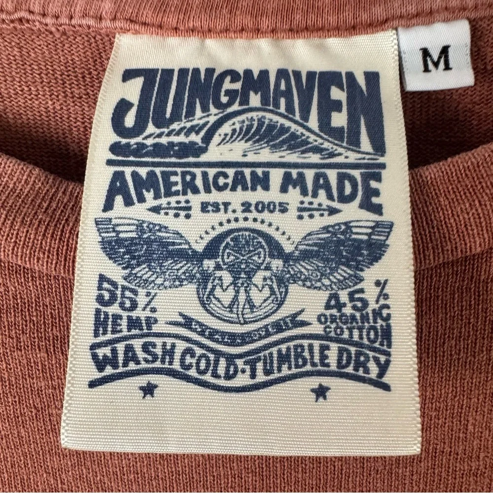 JUNGMAVEN Men's Medium Tahoe Sweatshirt Terracotta Hemp Organic Cotton M $98